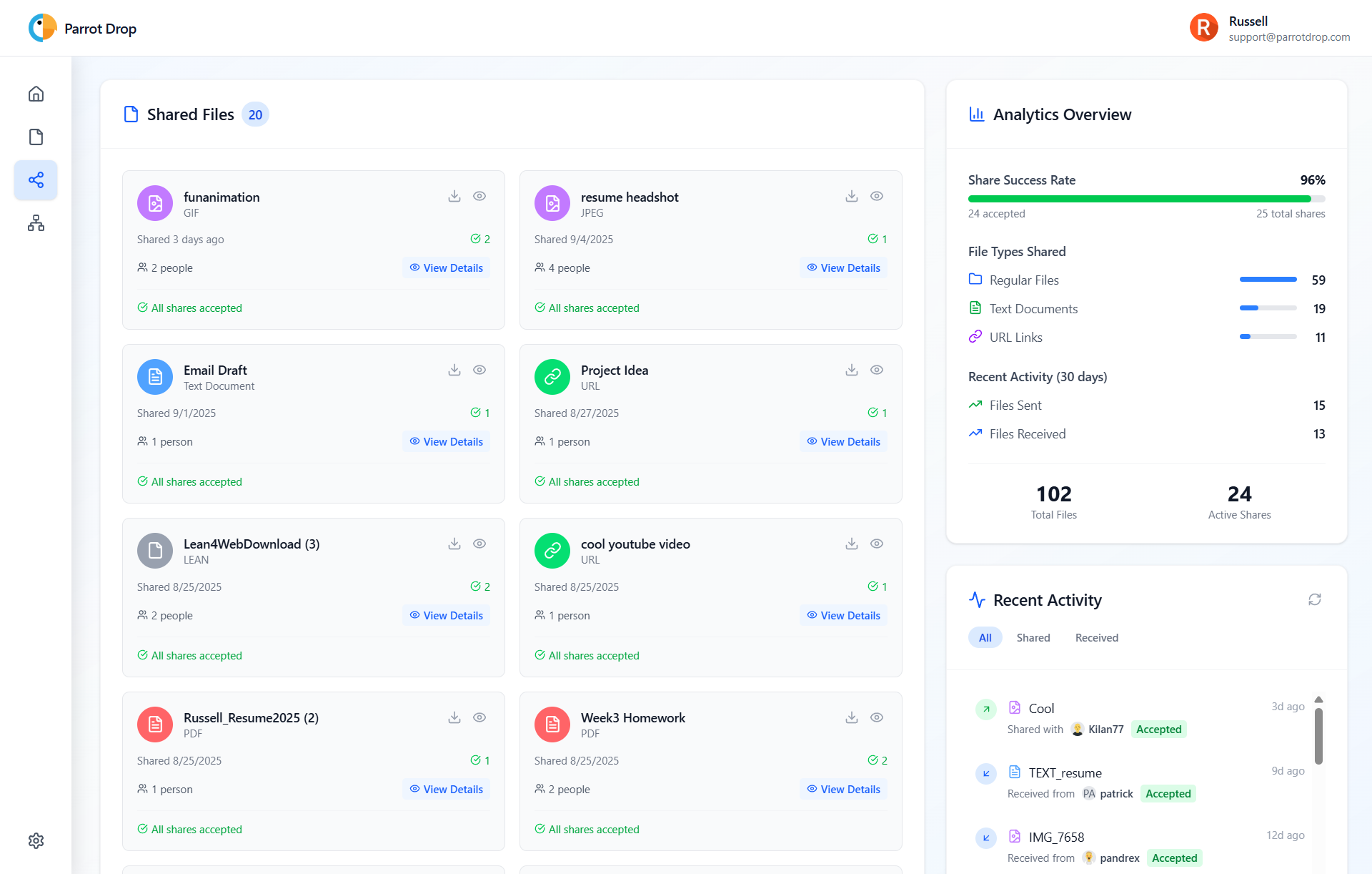 ParrotDrop Shared Files